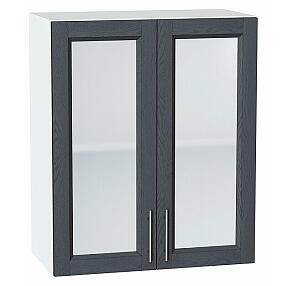 Шкаф верхний с 2-мя остекленными дверцами Сканди Graphite Softwood Белый 716*600*320