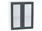 Шкаф верхний с 2-мя остекленными дверцами Сканди Graphite Softwood Белый 716*600*320