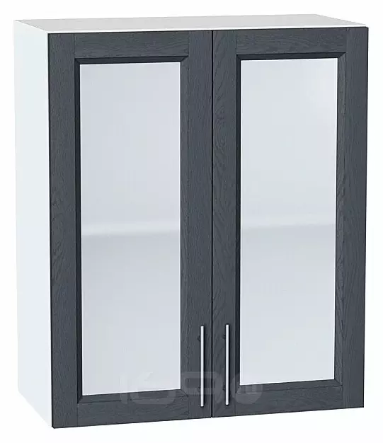 Шкаф верхний с 2-мя остекленными дверцами Сканди Graphite Softwood Белый 716*600*320