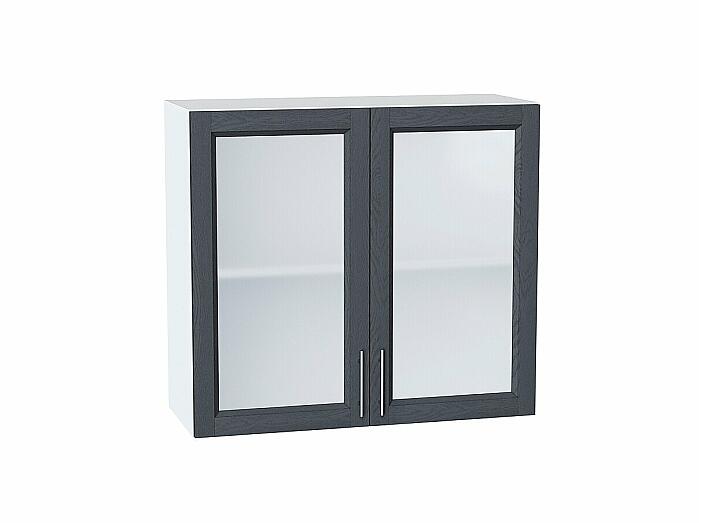 Шкаф верхний с 2-мя остекленными дверцами Сканди Graphite Softwood Белый 716*800*320