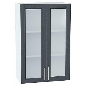 Шкаф верхний с 2-мя остекленными дверцами Сканди Graphite Softwood Белый 920*600*320