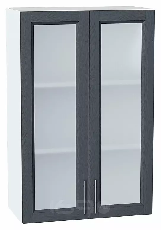 Шкаф верхний с 2-мя остекленными дверцами Сканди Graphite Softwood Белый 920*600*320