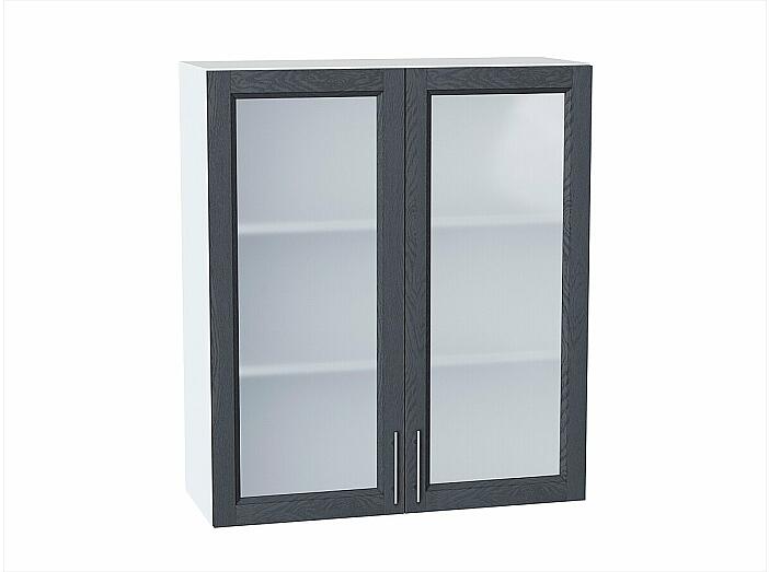 Шкаф верхний с 2-мя остекленными дверцами Сканди Graphite Softwood Белый 920*800*320