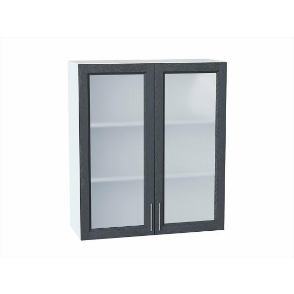 Шкаф верхний с 2-мя остекленными дверцами Сканди Graphite Softwood Белый 920*800*320
