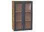 Шкаф верхний с 2-мя остекленными дверцами Сканди Graphite Softwood Дуб Вотан 920*600*320