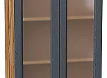 Шкаф верхний с 2-мя остекленными дверцами Сканди Graphite Softwood Дуб Вотан 920*600*320
