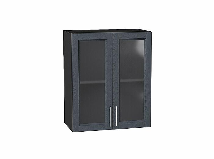 Шкаф верхний с 2-мя остекленными дверцами Сканди Graphite Softwood Graphite 716*600*320
