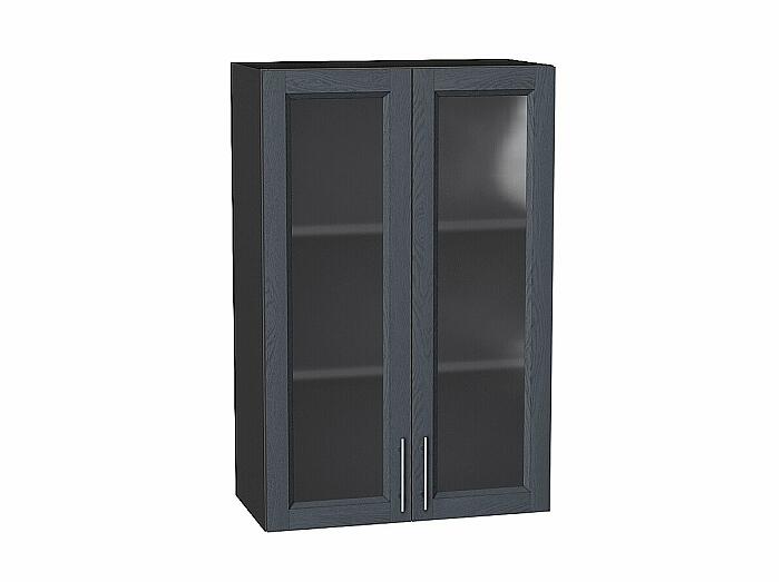 Шкаф верхний с 2-мя остекленными дверцами Сканди Graphite Softwood Graphite 920*600*320