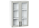 Шкаф верхний с 2-мя остекленными дверцами Сканди Grey Silkwood/Белый 920*600*320