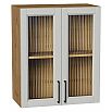 Шкаф верхний с 2-мя остекленными дверцами Сканди Grey Silkwood/Дуб Вотан 716*600*320
