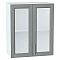 Шкаф верхний с 2-мя остекленными дверцами Сканди Grey Softwood Белый 716*600*320 Шкаф верхний с 2-мя остекленными дверцами Сканди Grey Softwood Белый 716*600*320