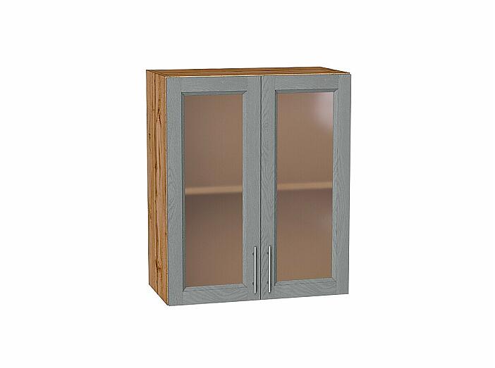 Шкаф верхний с 2-мя остекленными дверцами Сканди Grey Softwood Дуб Вотан 716*600*320