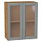 Шкаф верхний с 2-мя остекленными дверцами Сканди Grey Softwood Дуб Вотан 716*600*320 Шкаф верхний с 2-мя остекленными дверцами Сканди Grey Softwood Дуб Вотан 716*600*320