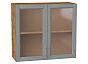 Шкаф верхний с 2-мя остекленными дверцами Сканди Grey Softwood Дуб Вотан 716*800*320