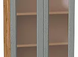 Шкаф верхний с 2-мя остекленными дверцами Сканди Grey Softwood Дуб Вотан 920*600*320