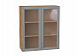 Шкаф верхний с 2-мя остекленными дверцами Сканди Grey Softwood Дуб Вотан 920*800*320