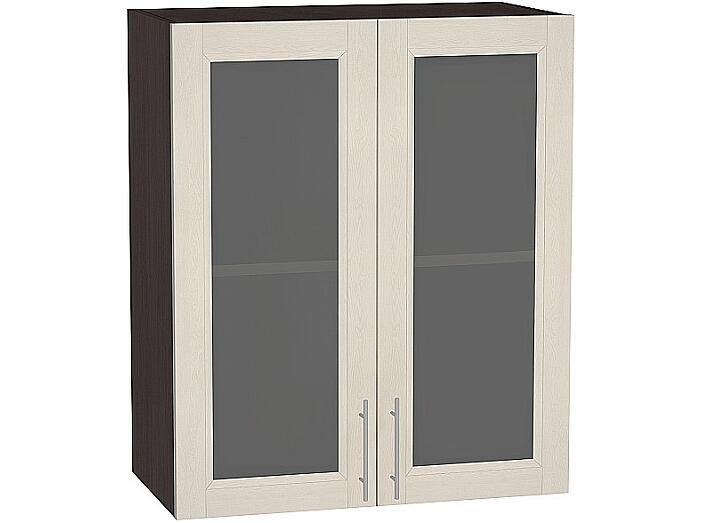 Шкаф верхний с 2-мя остекленными дверцами Сканди В 600 Cappuccino Softwood-Венге