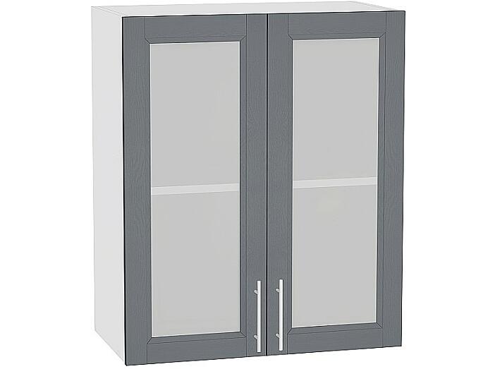 Шкаф верхний с 2-мя остекленными дверцами Сканди В 600 Graphite Softwood-Белый