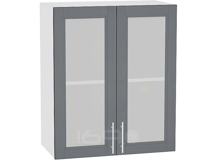 Шкаф верхний с 2-мя остекленными дверцами Сканди В 600 Graphite Softwood-Белый