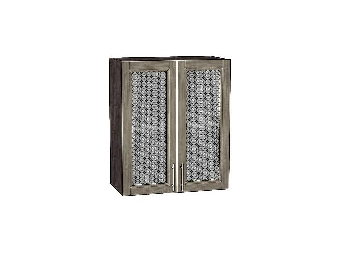 Шкаф верхний с 2-мя остекленными дверцами Сканди В 609 Cappuccino Wood-Венге
