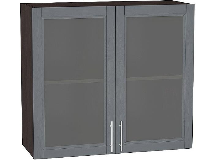 Шкаф верхний с 2-мя остекленными дверцами Сканди В 809 Graphite Softwood-Венге