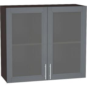 Шкаф верхний с 2-мя остекленными дверцами Сканди В 809 Graphite Softwood-Венге