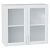 Шкаф верхний с 2-мя остекленными дверцами Сканди White Softwood/Белый 716*800*320