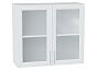 Шкаф верхний с 2-мя остекленными дверцами Сканди White Softwood/Белый 716*800*320