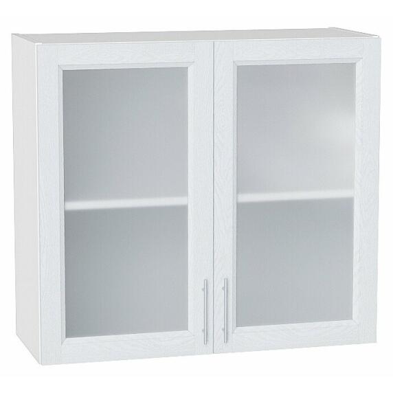 Шкаф верхний с 2-мя остекленными дверцами Сканди White Softwood/Белый 716*800*320