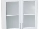 Шкаф верхний с 2-мя остекленными дверцами Сканди White Softwood/Белый 716*800*320