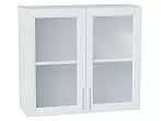 Шкаф верхний с 2-мя остекленными дверцами Сканди White Softwood/Белый 716*800*320