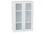 Шкаф верхний с 2-мя остекленными дверцами Сканди White Softwood/Белый 920*600*320