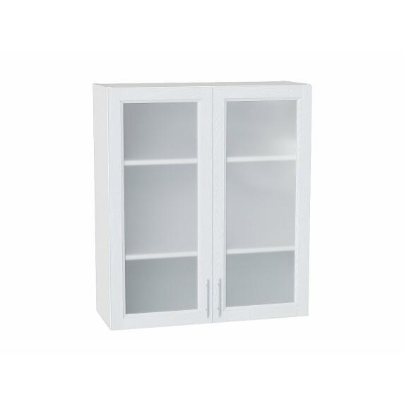 Шкаф верхний с 2-мя остекленными дверцами Сканди White Softwood/Белый 920*800*320