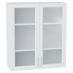 Шкаф верхний с 2-мя остекленными дверцами Сканди White Softwood/Белый 920*800*320