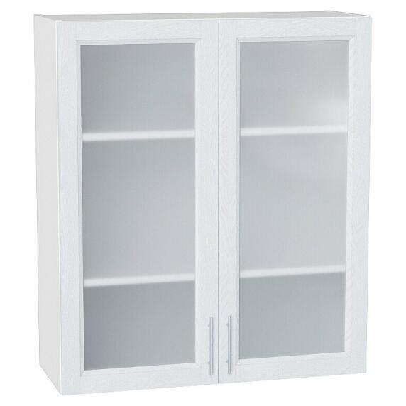 Шкаф верхний с 2-мя остекленными дверцами Сканди White Softwood/Белый 920*800*320