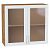 Шкаф верхний с 2-мя остекленными дверцами Сканди White Softwood Дуб Вотан 716*800*320