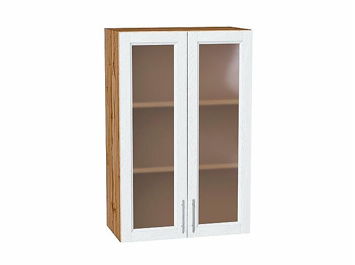 Шкаф верхний с 2-мя остекленными дверцами Сканди White Softwood Дуб Вотан 920*600*320