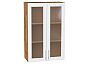 Шкаф верхний с 2-мя остекленными дверцами Сканди White Softwood Дуб Вотан 920*600*320