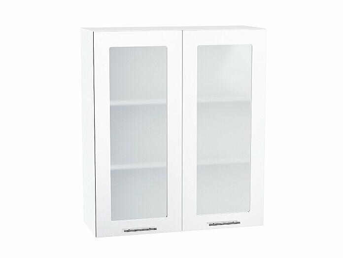 Шкаф верхний с 2-мя остекленными дверцами Валерия-М Белый глянец Белый 920*800*318