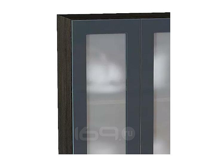 Шкаф верхний с 2-мя остекленными дверцами Валерия-М В 600 Антрацит-Венге