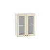 Шкаф верхний с 2-мя остекленными дверцами Версаль В 600 Ваниль Софт-Белый