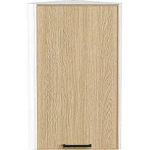Шкаф верхний торцевой Эйр Real Oak/Белый 716*300*306