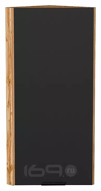 Шкаф верхний торцевой Евро Антрацит Дуб Вотан 920*300*304