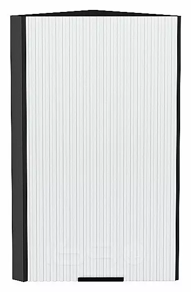 Шкаф верхний торцевой Евро Лайн Белый / Graphite 716*300*304