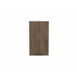 Шкаф верхний торцевой Флэт Brown Casella Oak 2S/Белый 716*300*306