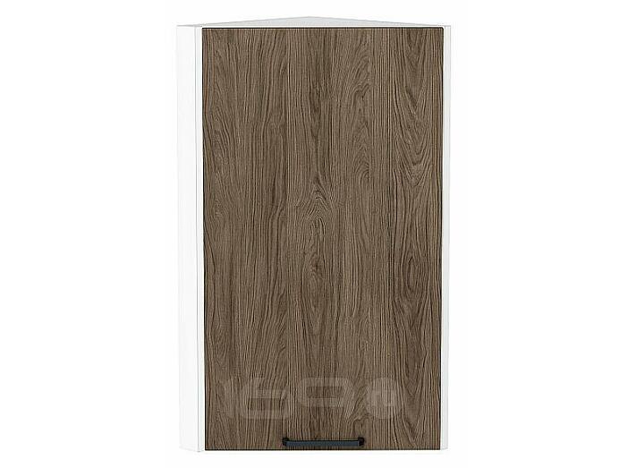 Шкаф верхний торцевой Флэт Brown Casella Oak 2S/Белый 716*300*306