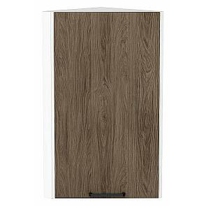 Шкаф верхний торцевой Флэт Brown Casella Oak 2S/Белый 716*300*306