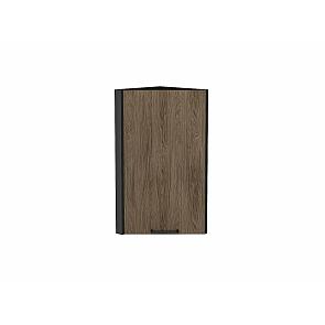 Шкаф верхний торцевой Флэт Brown Casella Oak 2S/Graphite 716*300*306