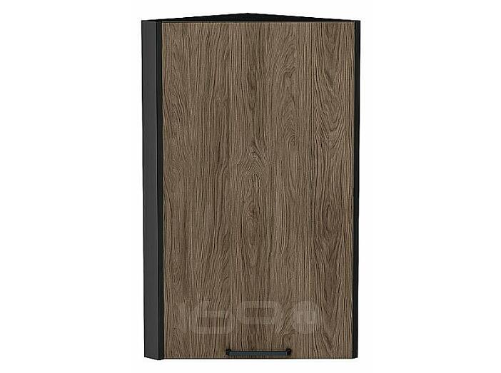 Шкаф верхний торцевой Флэт Brown Casella Oak 2S/Graphite 716*300*306