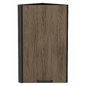 Шкаф верхний торцевой Флэт Brown Casella Oak 2S/Graphite 716*300*306